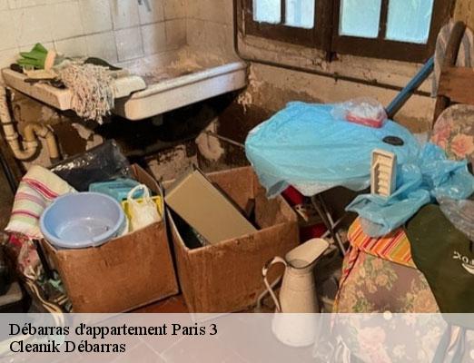 Débarras d'appartement paris-3-75003 Cleanik Débarras