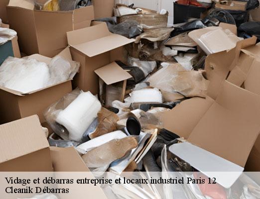 Vidage et débarras entreprise et locaux industriel  paris-12-75012 Cleanik Débarras